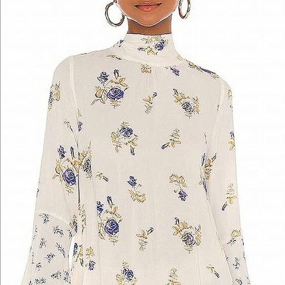 Free people tate floral tunic top
